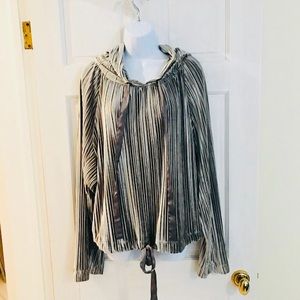 Rachel Roy Silver Velvet Hoodie